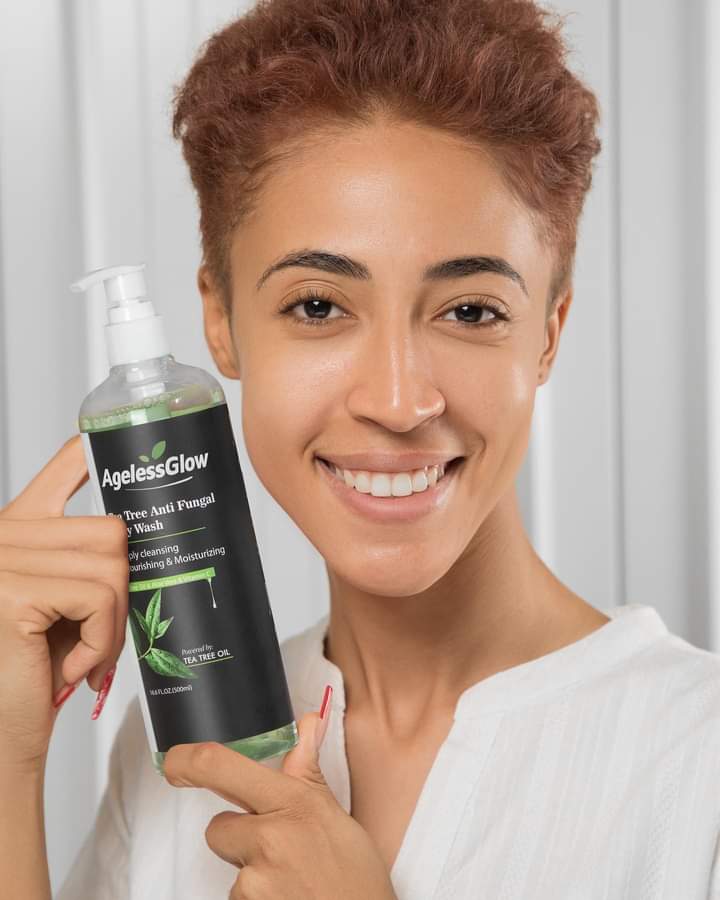 Gel de baño antifúngico con aceite de árbol de té