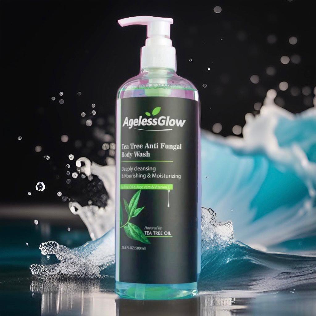 Gel de baño antifúngico con aceite de árbol de té