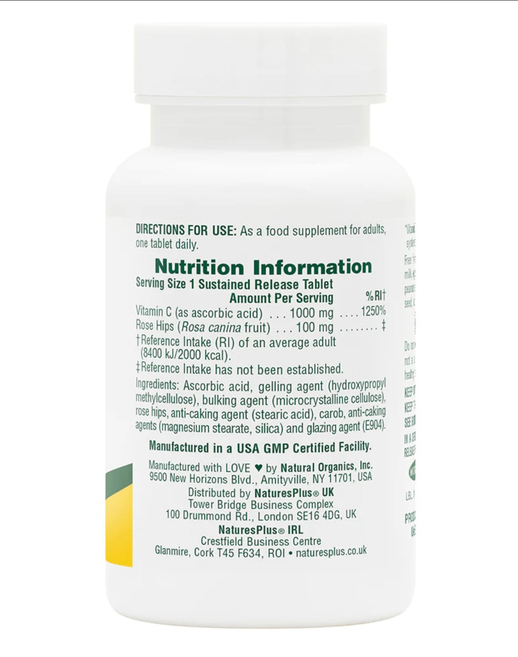 Vitamin C 1000 mg with Rose Hips Sustained Release Tablets