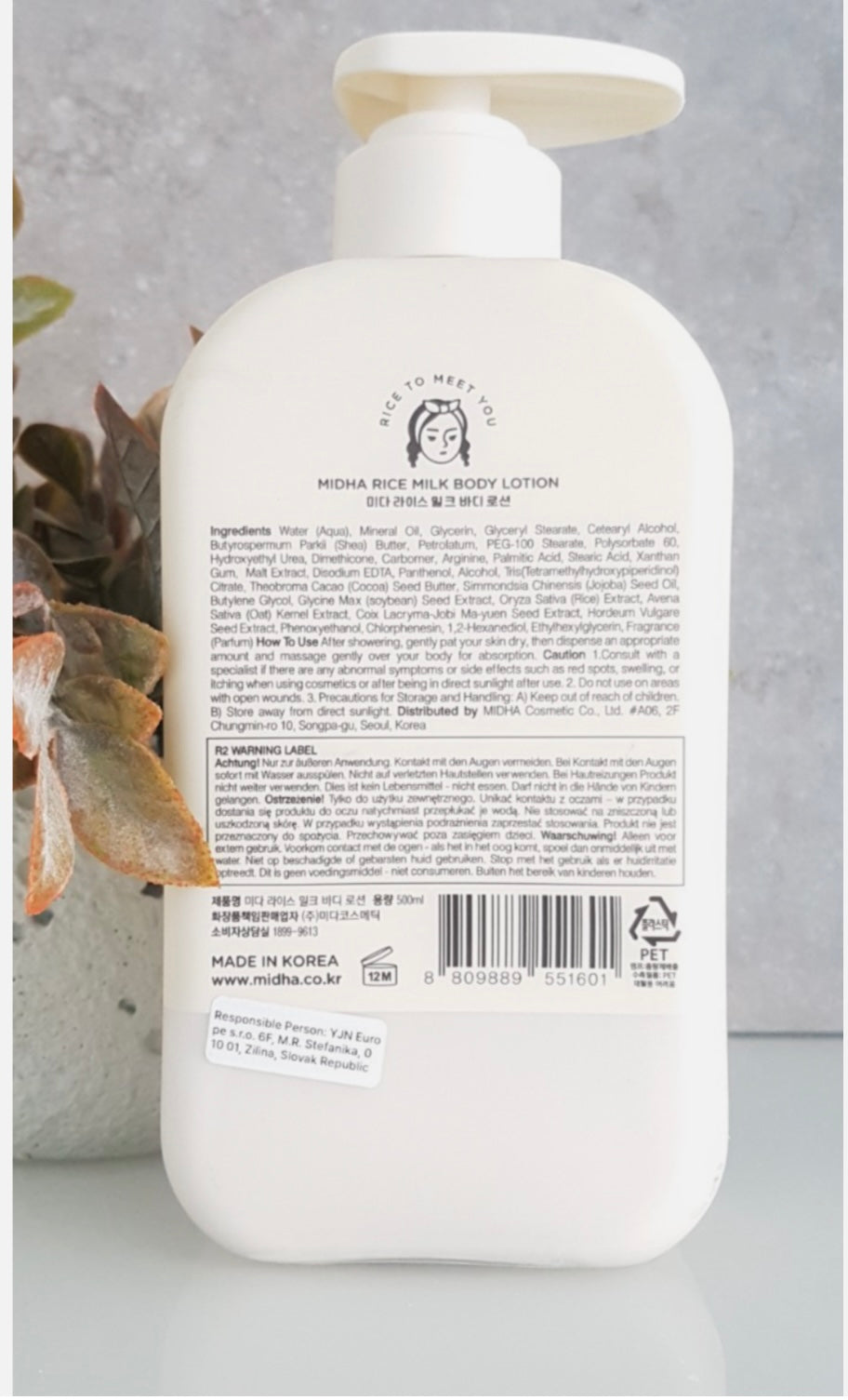 Milda Body Rice Lotion — Lightweight Hydration with Rice Extract