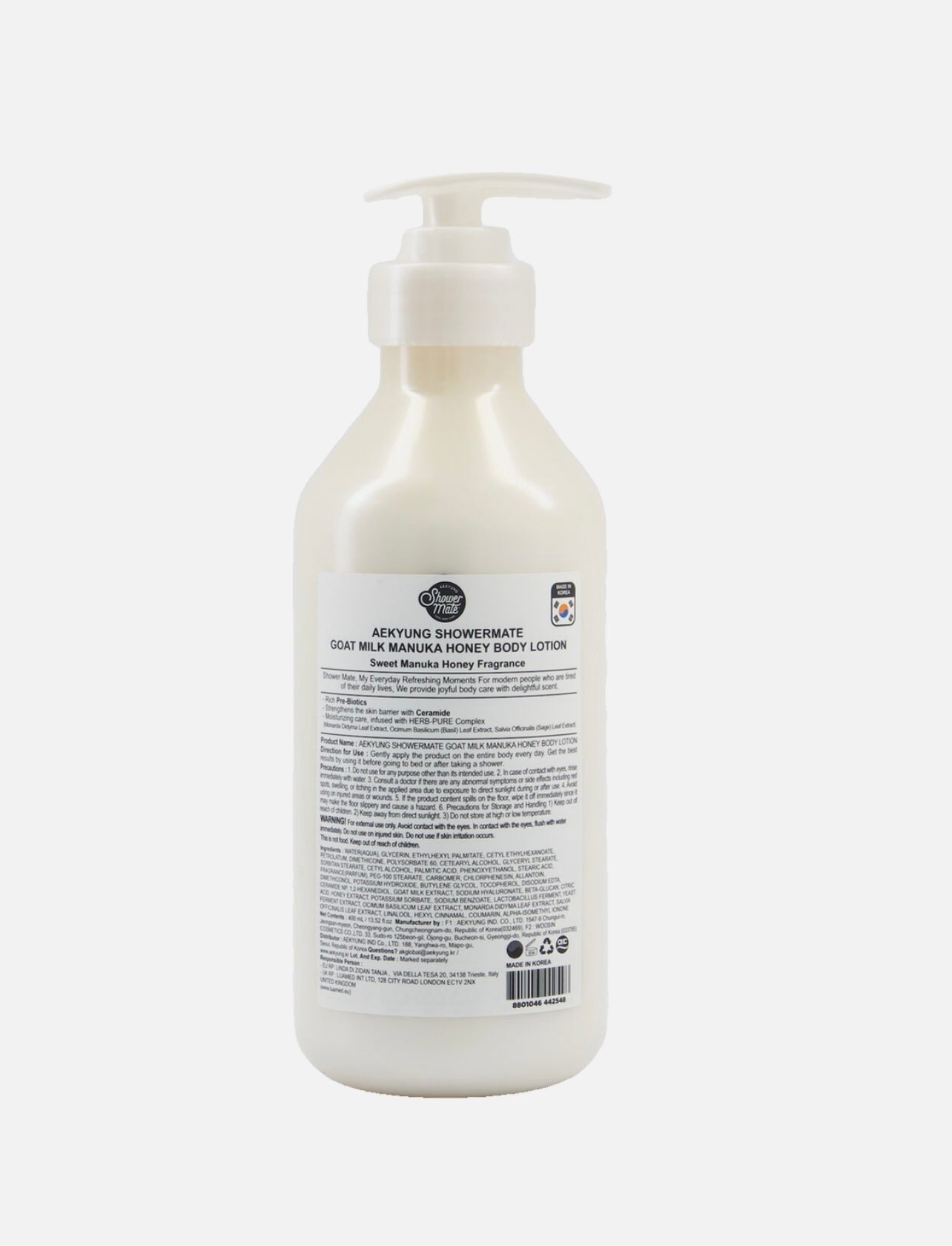 Goat Milk Body Lotion with Manuka Honey 400g - Nourishing & Calming