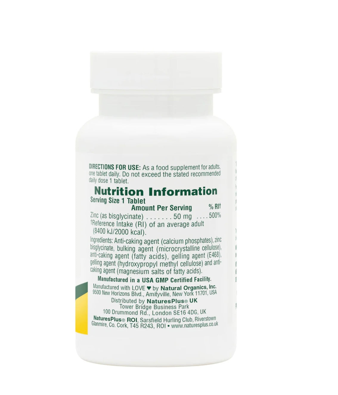 Zinc 50 mg Tablets