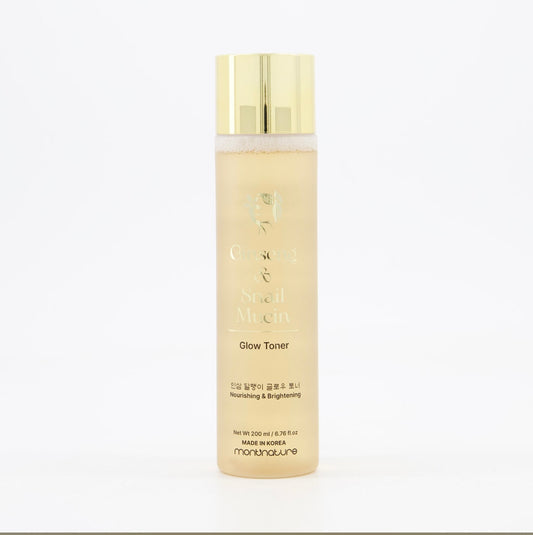 MONTNATURE Ginseng & Snail Mucin Glow Toner 200ml.