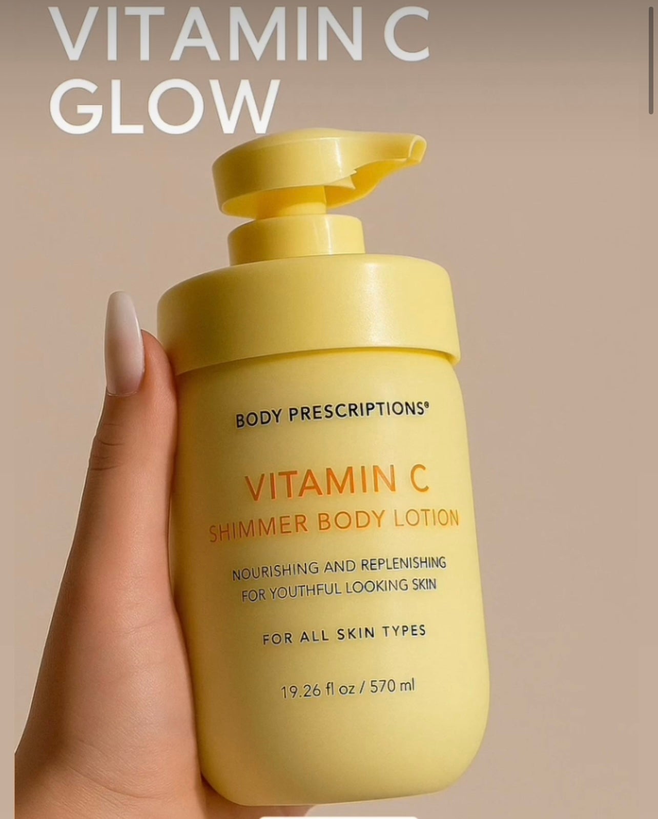 Body Prescriptions Vitamin C Nourishing Shimmer Body Lotion All Skin Type 570ml