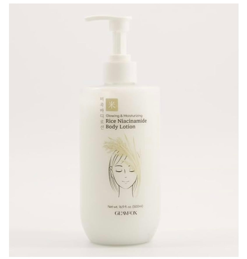 Glamfox Rice Niacinamide Body Lotion 500ml Glowing & Moisturizing