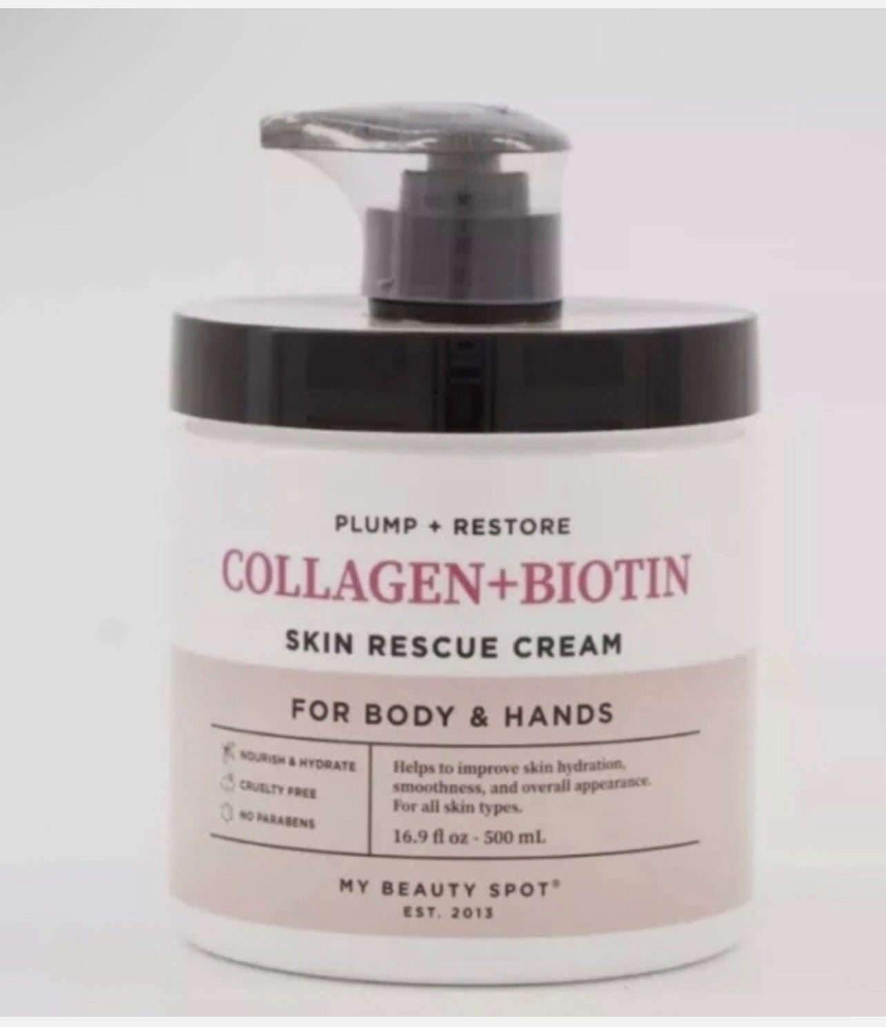My Beauty Spot Collagen & biotin Skin Rescue Cream Nourish & Brighten Skin 500ML